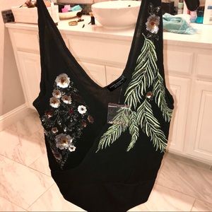 Zara beaded appliqué onesie